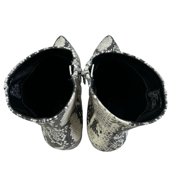 Madden Girl Dafni Snakeskin Print Pointed Toe Block Heel Booties Size 7.5M - Picture 9 of 16